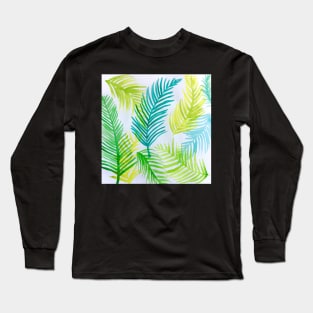 Green ferns in ink Long Sleeve T-Shirt